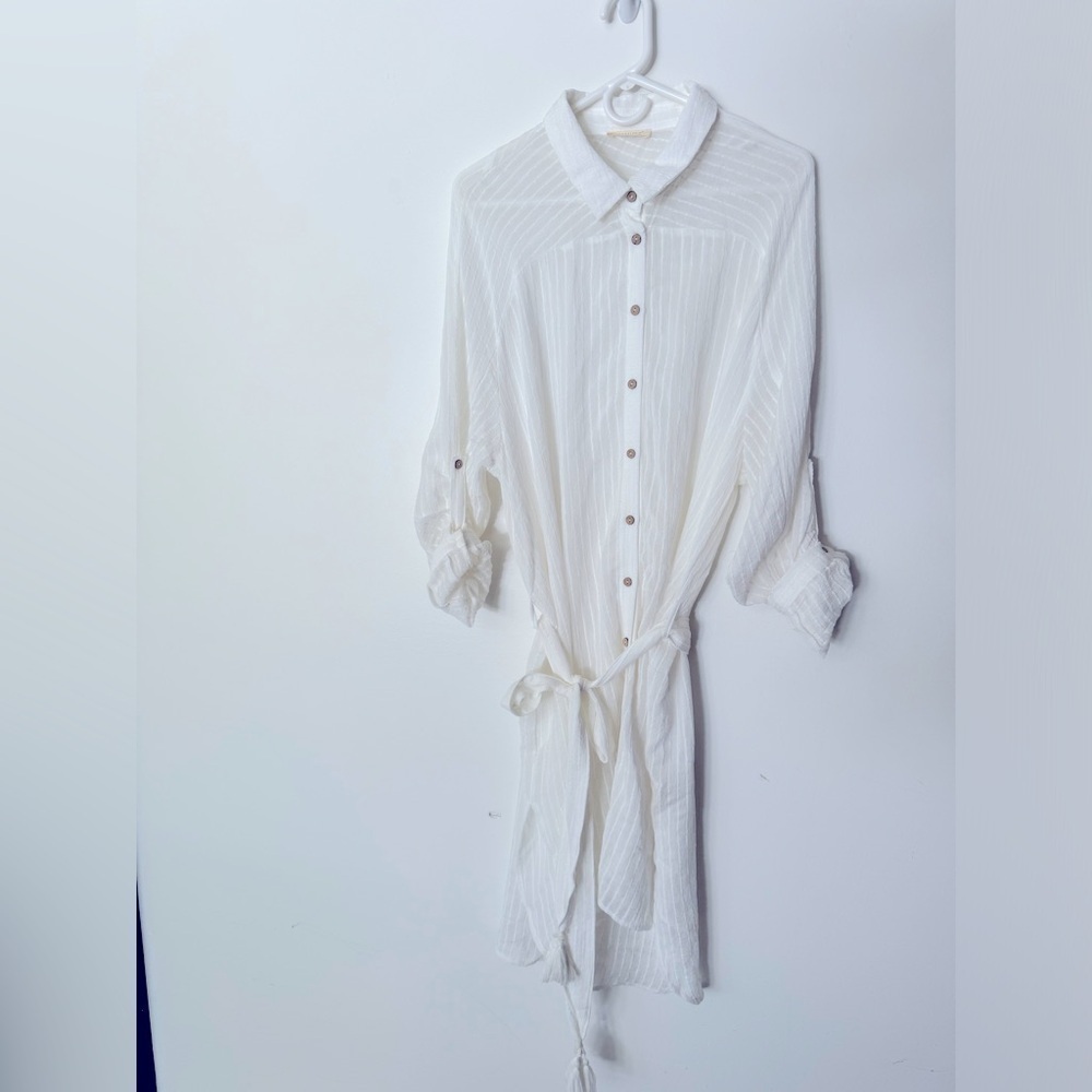 LoveStitch Button Down Swim Coverup NWOT